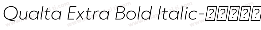 Qualta Extra Bold Italic字体转换